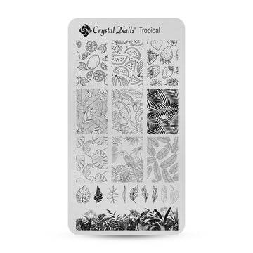 CUSTOM CRYSTAL NAILS NAIL PRINTING PLATE - TROPICAL