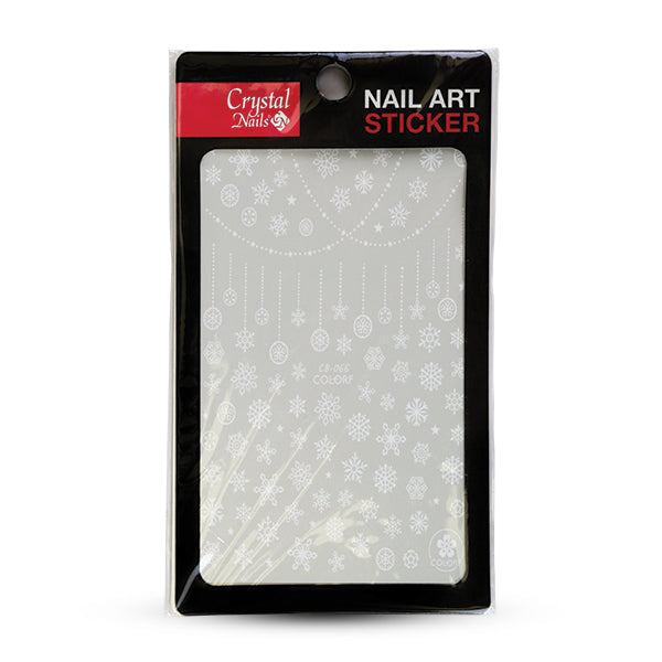 CN NAIL STICKER (CB-066) WITH WHITE SNOWFLAKE