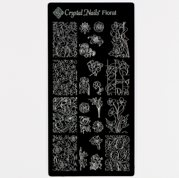 UNIQUE CRYSTAL NAILS NAIL PRINTING PLATE - FLORAL