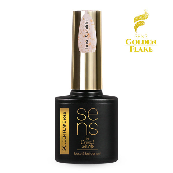 SENS GOLDEN FLAKE BASE GEL - ROSE 10ML