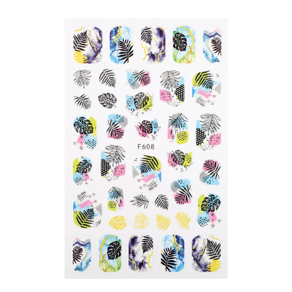 CN NAIL STICKER (F-608) TROPICAL ECLECTICISM