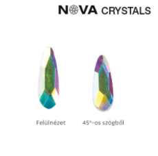 NOVA CRYSTAL GEMS SHAPED STONE - 2C6 MM DROP (CRYSTAL AB)