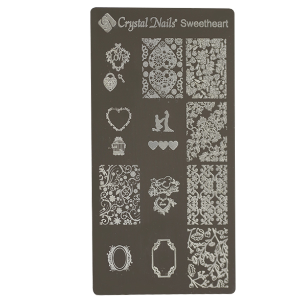 UNIQUE CRYSTAL NAILS NAIL PRINTING PLATE - SWEETHEART